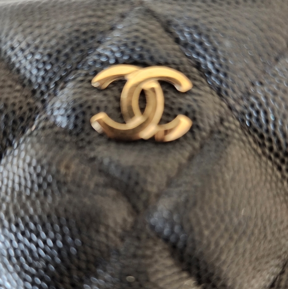 CHANEL Large Matelasse Caviar CC Zip Pouch Clutch Bag ENTRUPY COA - Picture 8 of 15